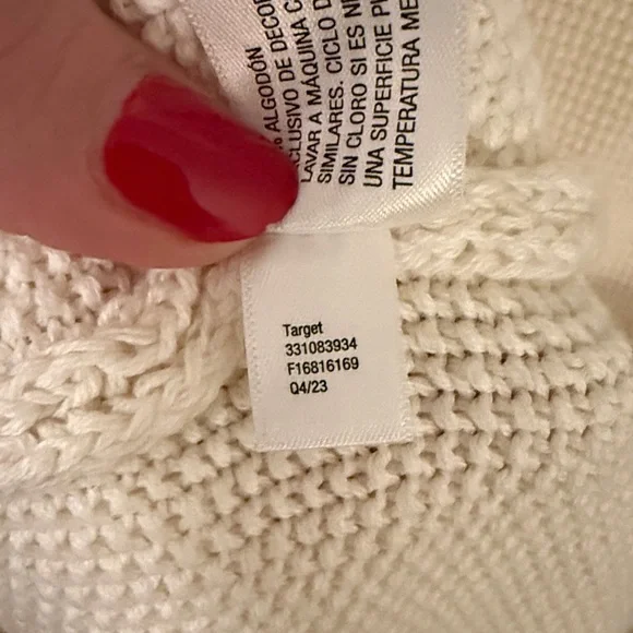 NEW Wild Fable Rosette Crochet Mini Dress Ivory 100% cotton - Picture 4 of 10